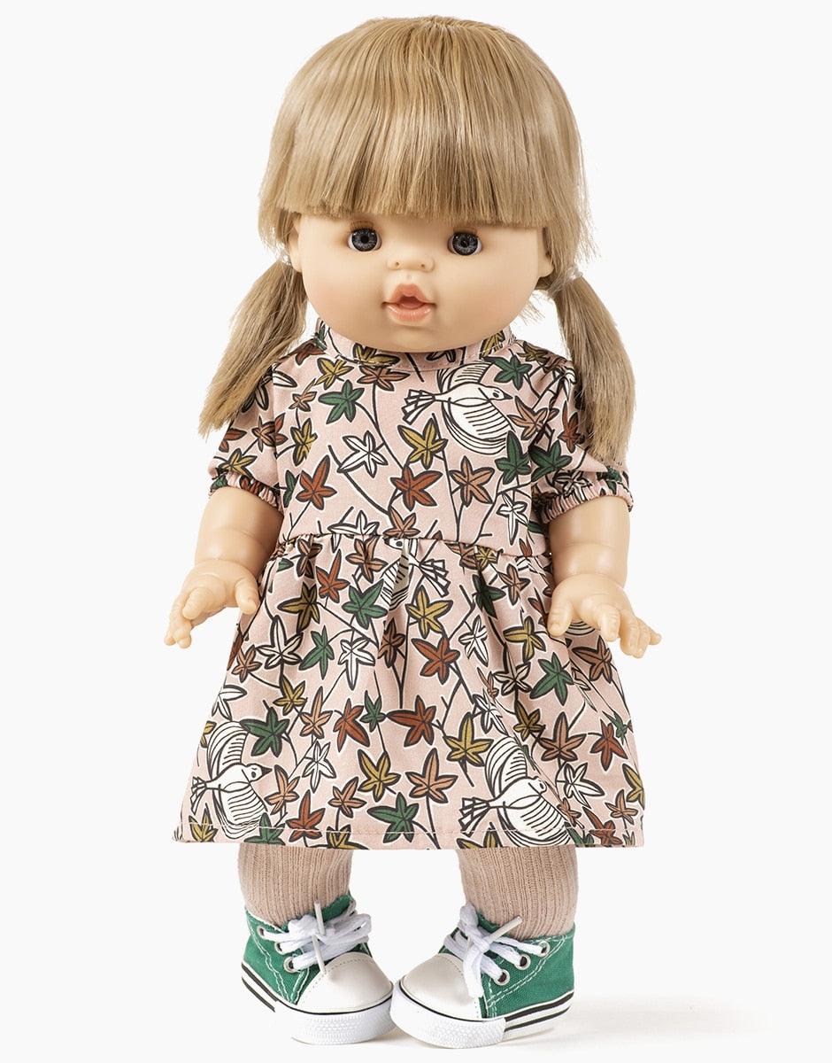 Baby Doll Dress Faustine Balloon Sleeve dress Dove- Minikane - Why and Whale