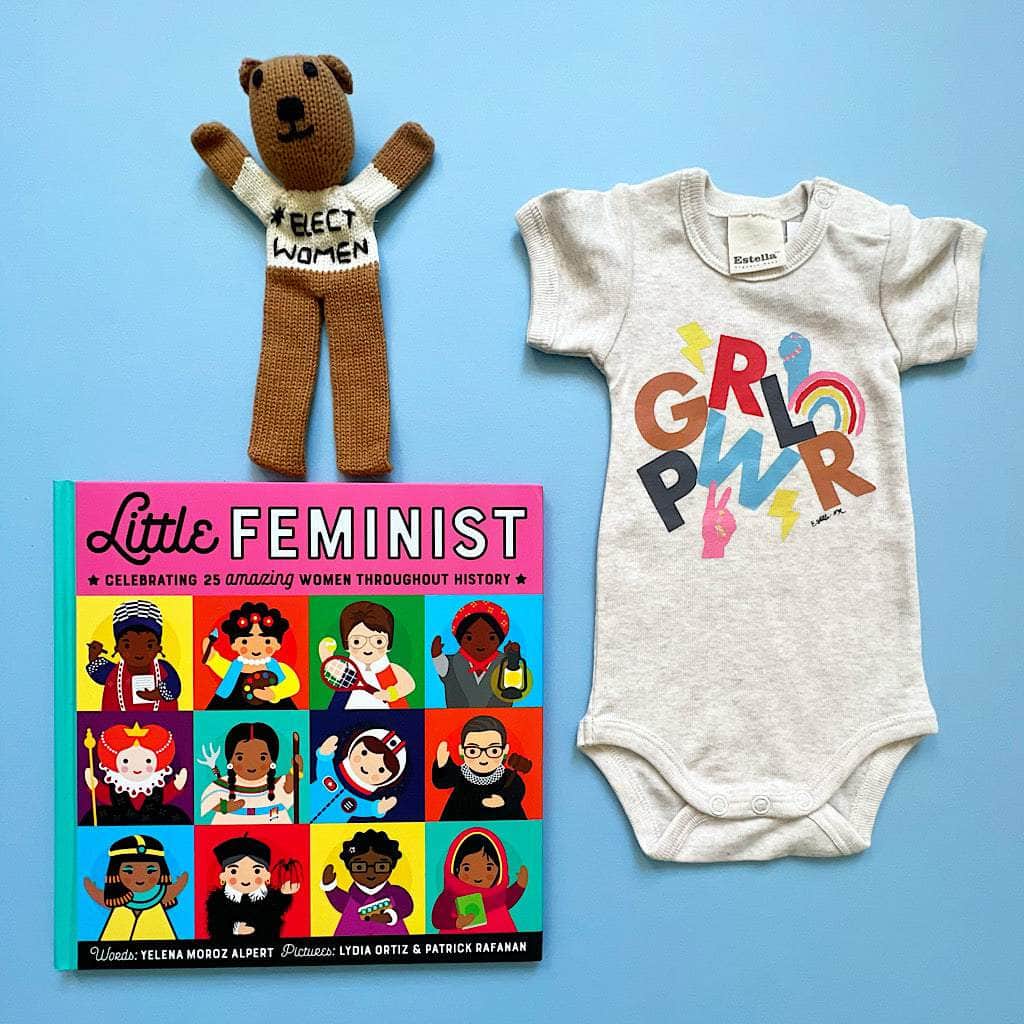 Girl Power' Infant Onesie, Soother Toy, Feminist Book