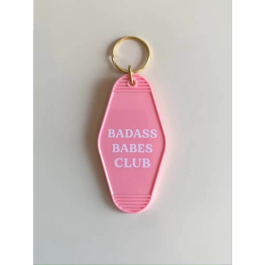 Badass Babes Club Vintage Hotel Keychains