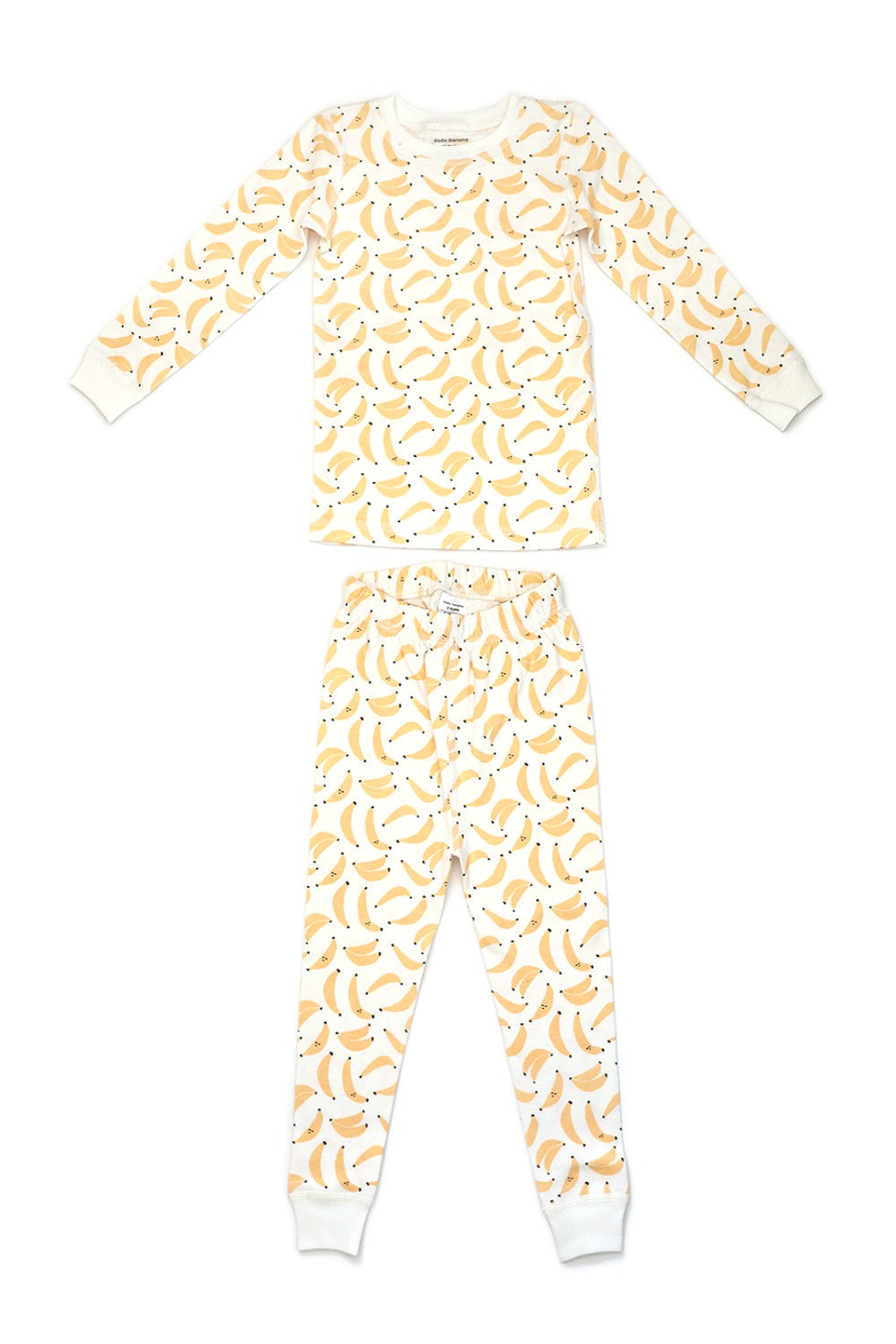 Banana Print Organic Pima Cotton Pajamas for Kids