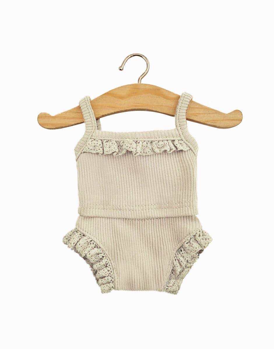 BASICS ribbed knit & lace Doll Outfit for GORDIS 13in - Minikane - Why and Whale