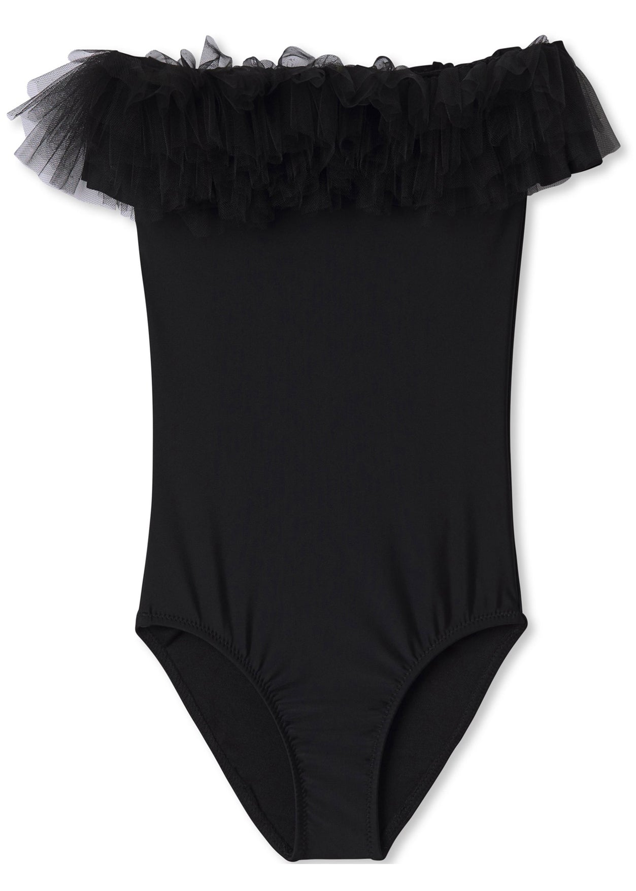 Black Swimsuit with Tulle