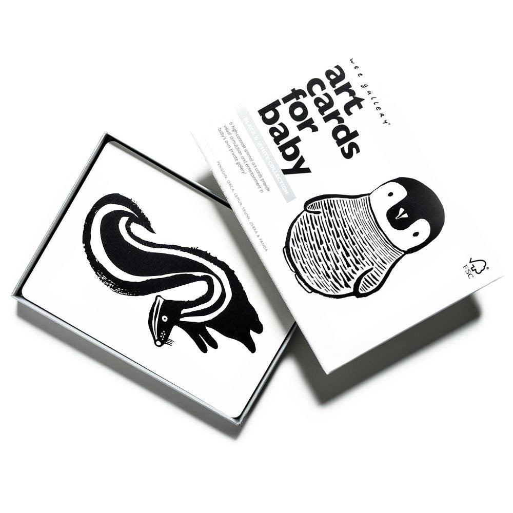 Black and White Art Cards - Why and Whale