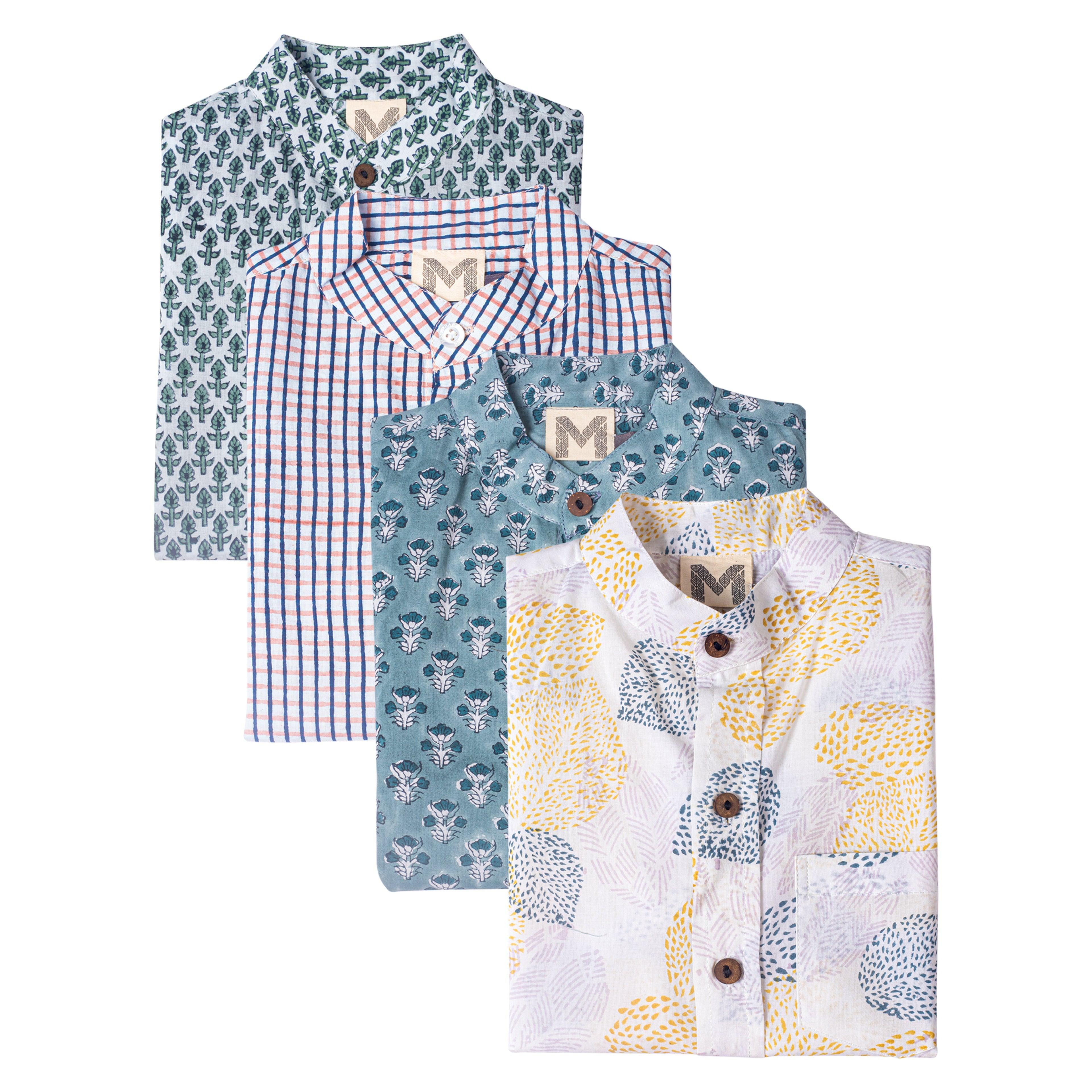 Block Printed Shirts for Boys - Why and Whale