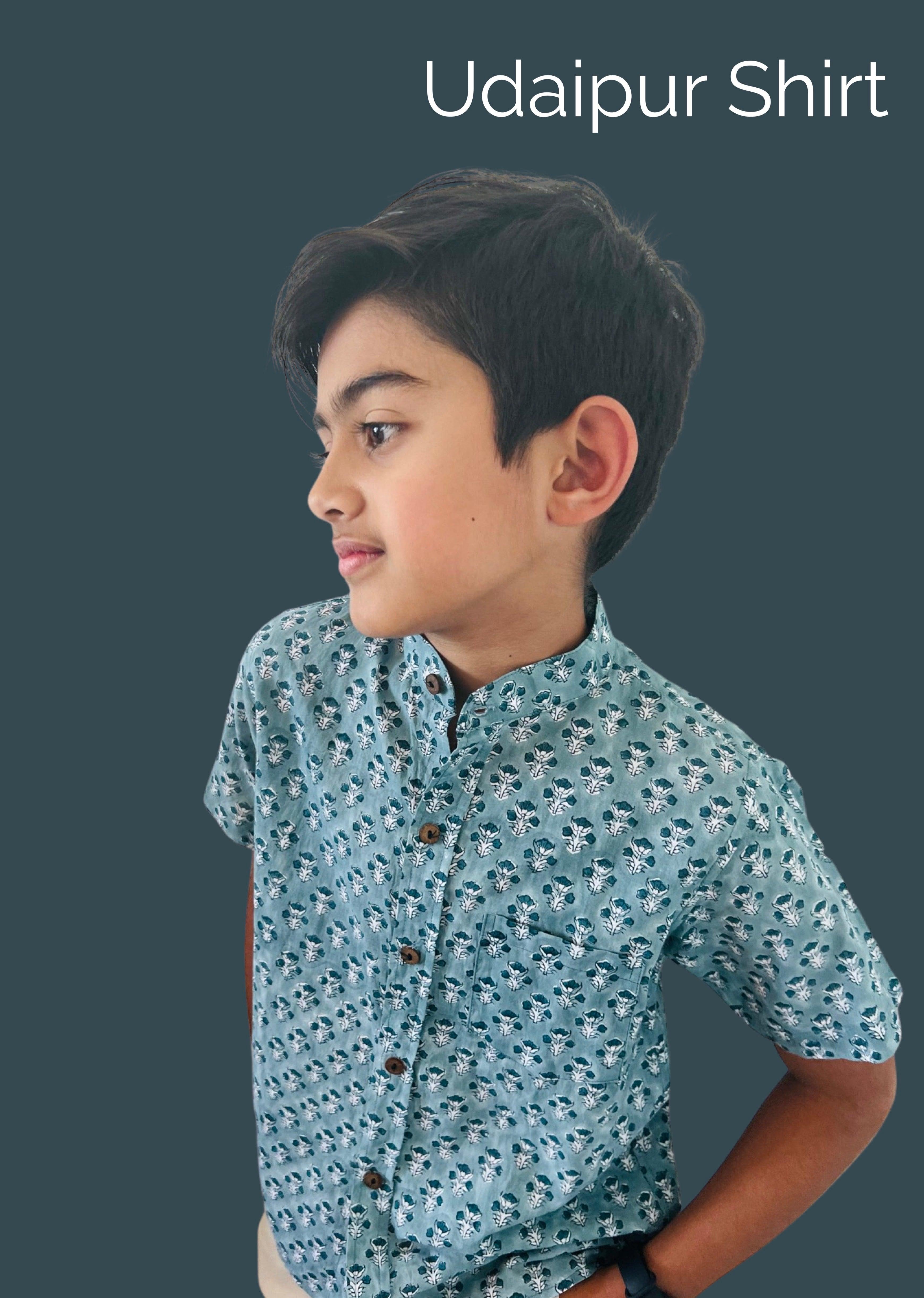 Block Printed Shirts for Boys - Why and Whale