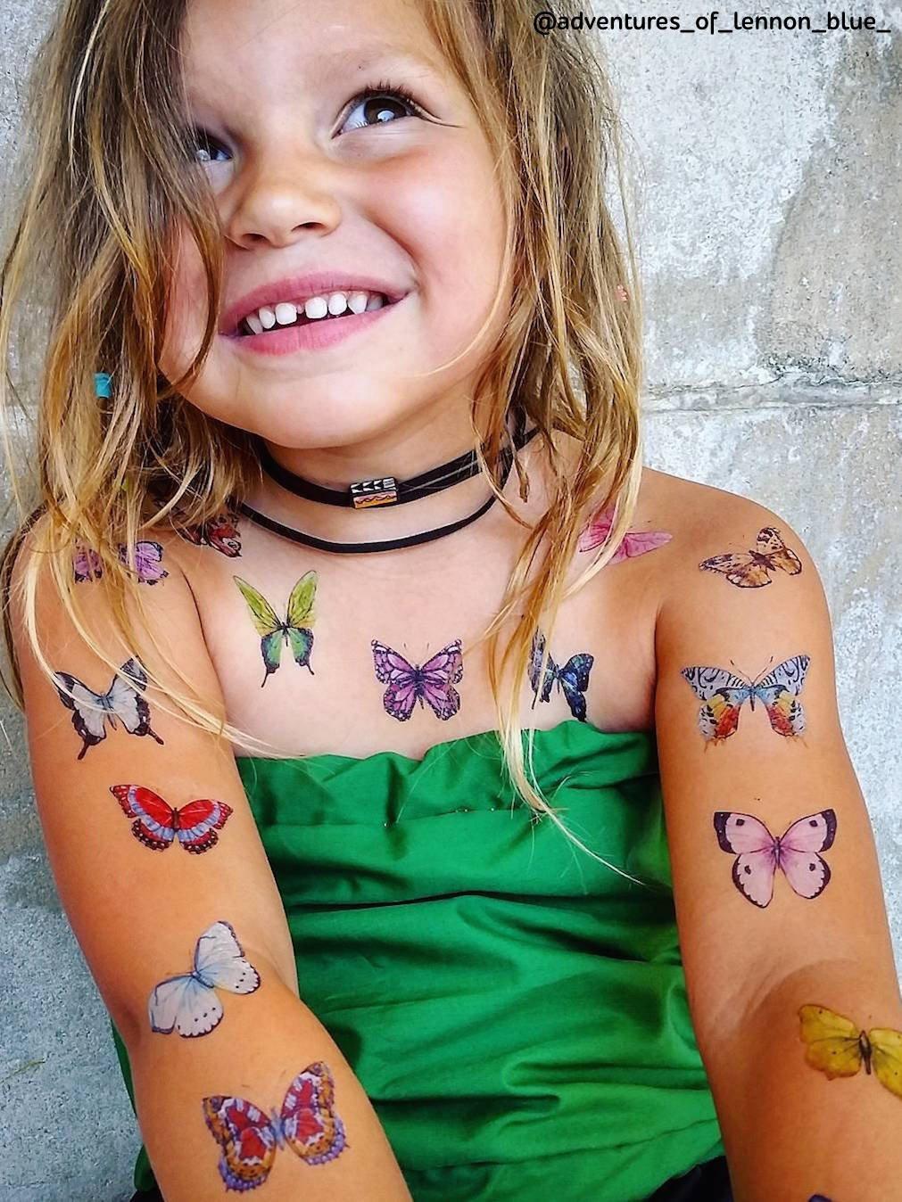 Butterflies Temporary Tattoos - Why and Whale