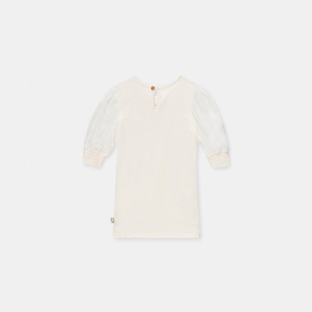 Slub Puff Sleeve T-Shirt - Ivory