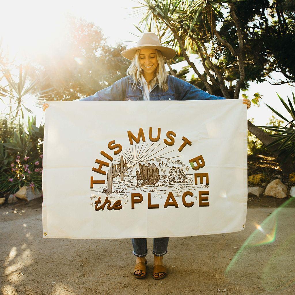 This Must Be The Place Canvas Flag
