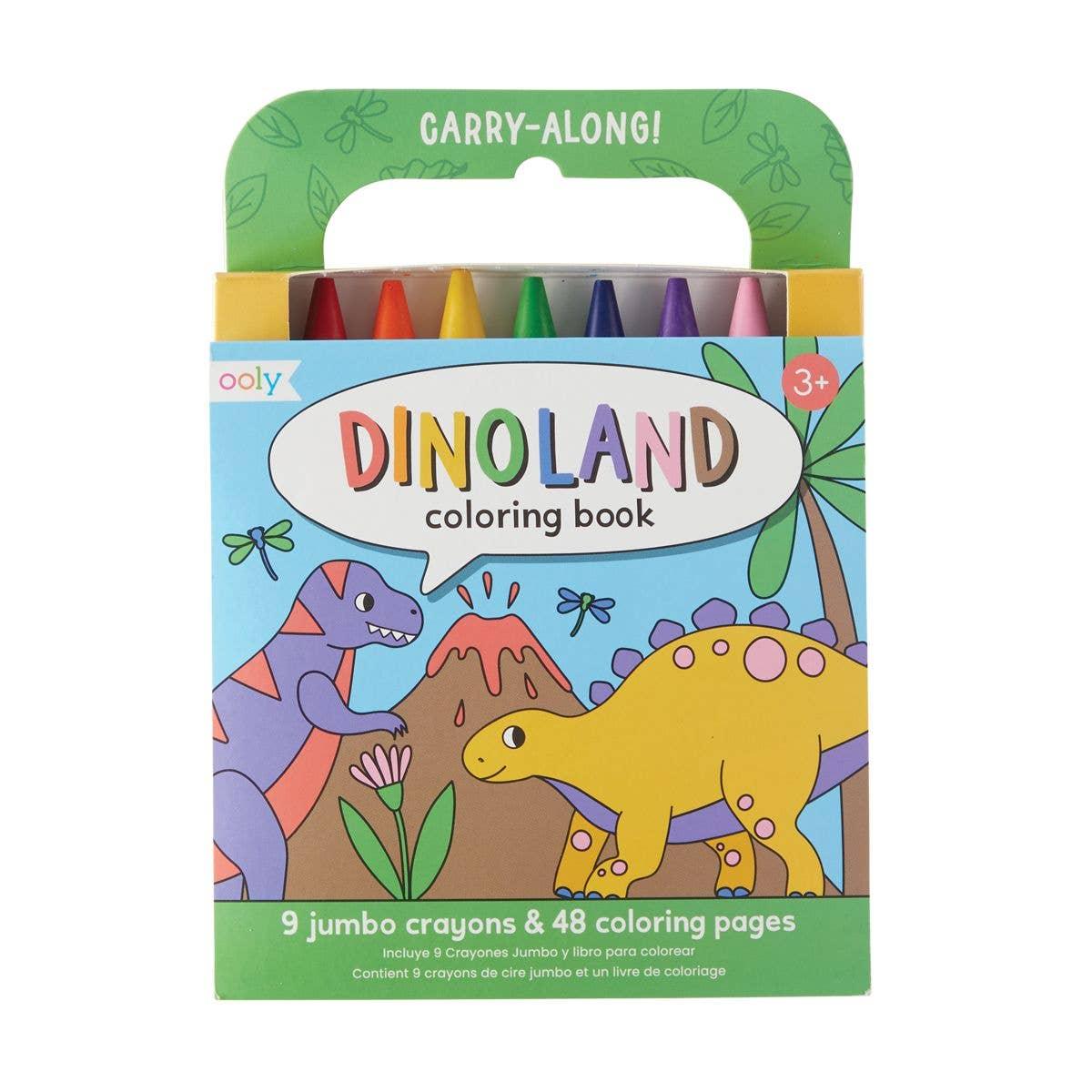 Carry Along Crayon & Coloring Book Kit-Dinoland - Why and Whale