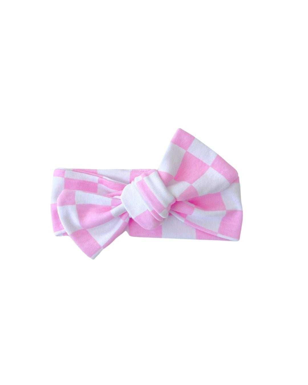Checkered Headband | Pink