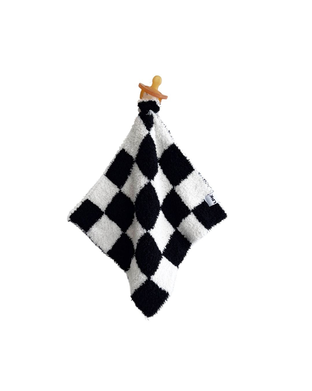 Checkered Plush Lovey | Black
