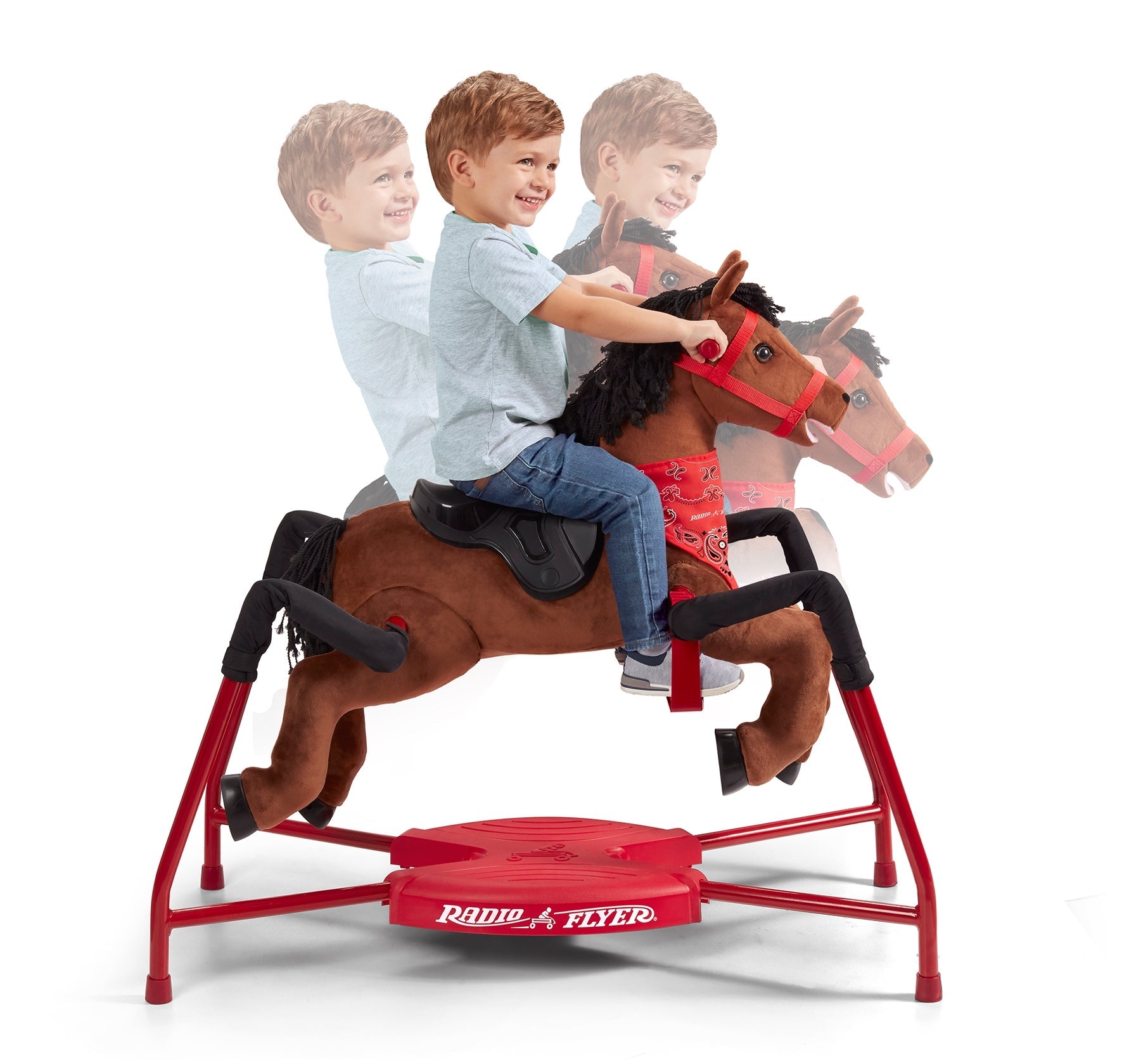 Chestnut: Plush Interactive Spring Riding Horse