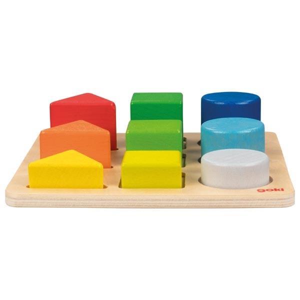 Color and shape assorting board - Why and Whale