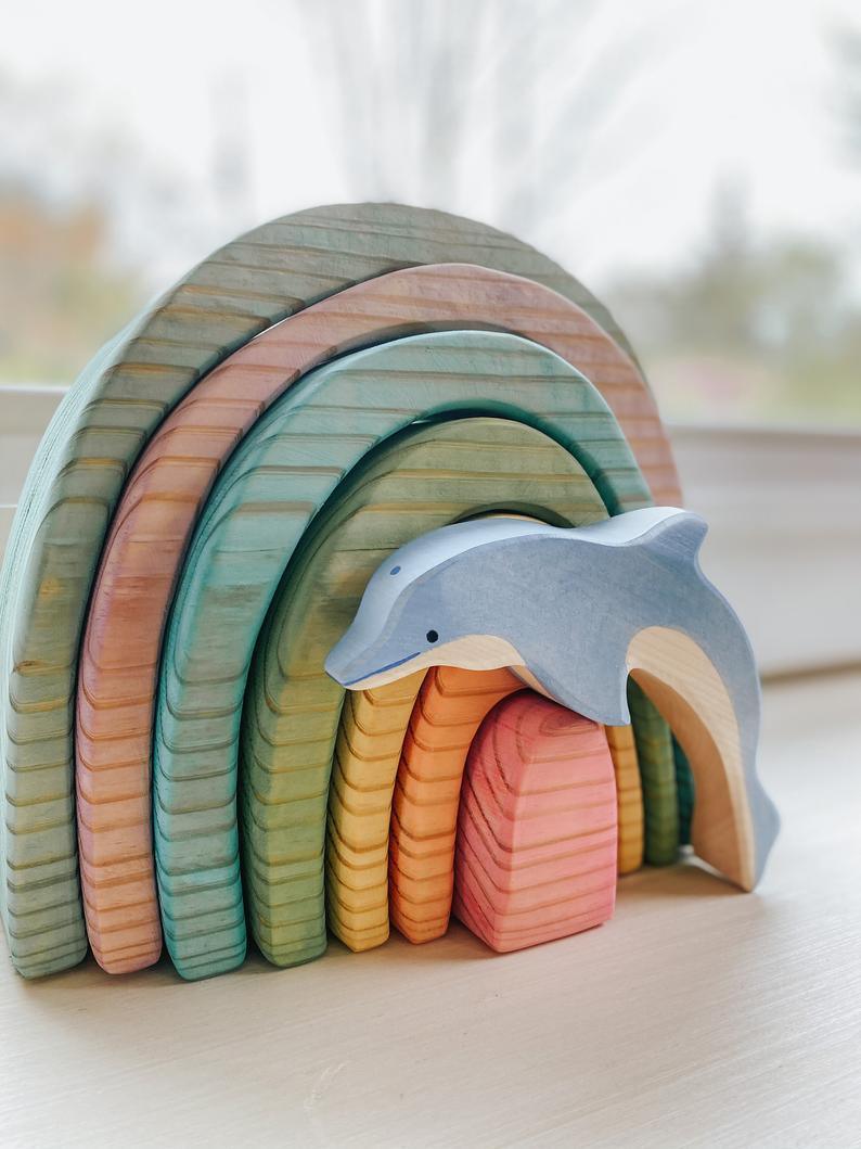 Color Wooden Rainbow Arches - Why and Whale
