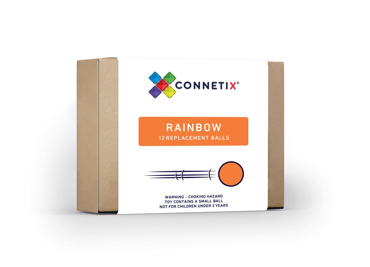Connetix Tiles 12 Pc Rainbow Replacement Ball Pack - Why and Whale
