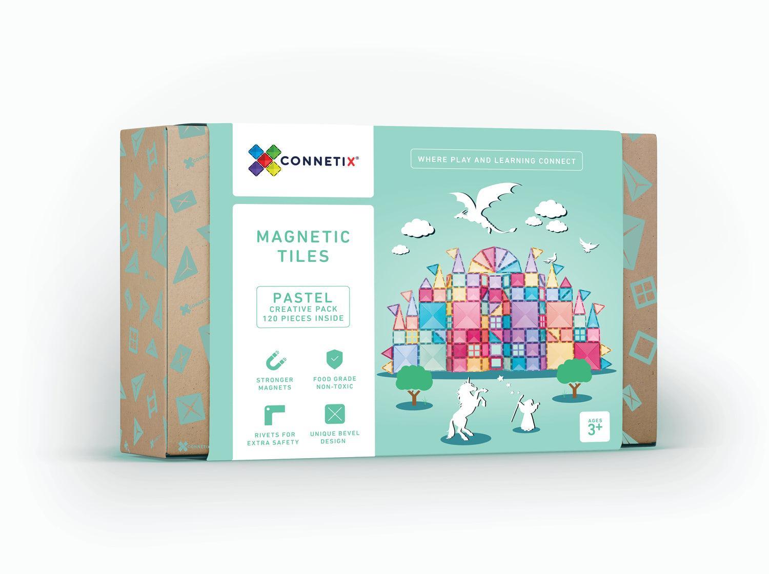 Connetix Tiles 120 Piece Pastel Creative Pack - Why and Whale