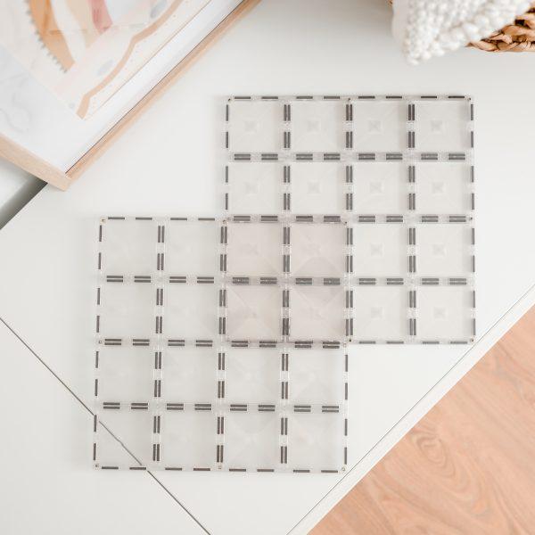 Connetix Tiles 2 Piece Clear Base Plate Pack - Why and Whale