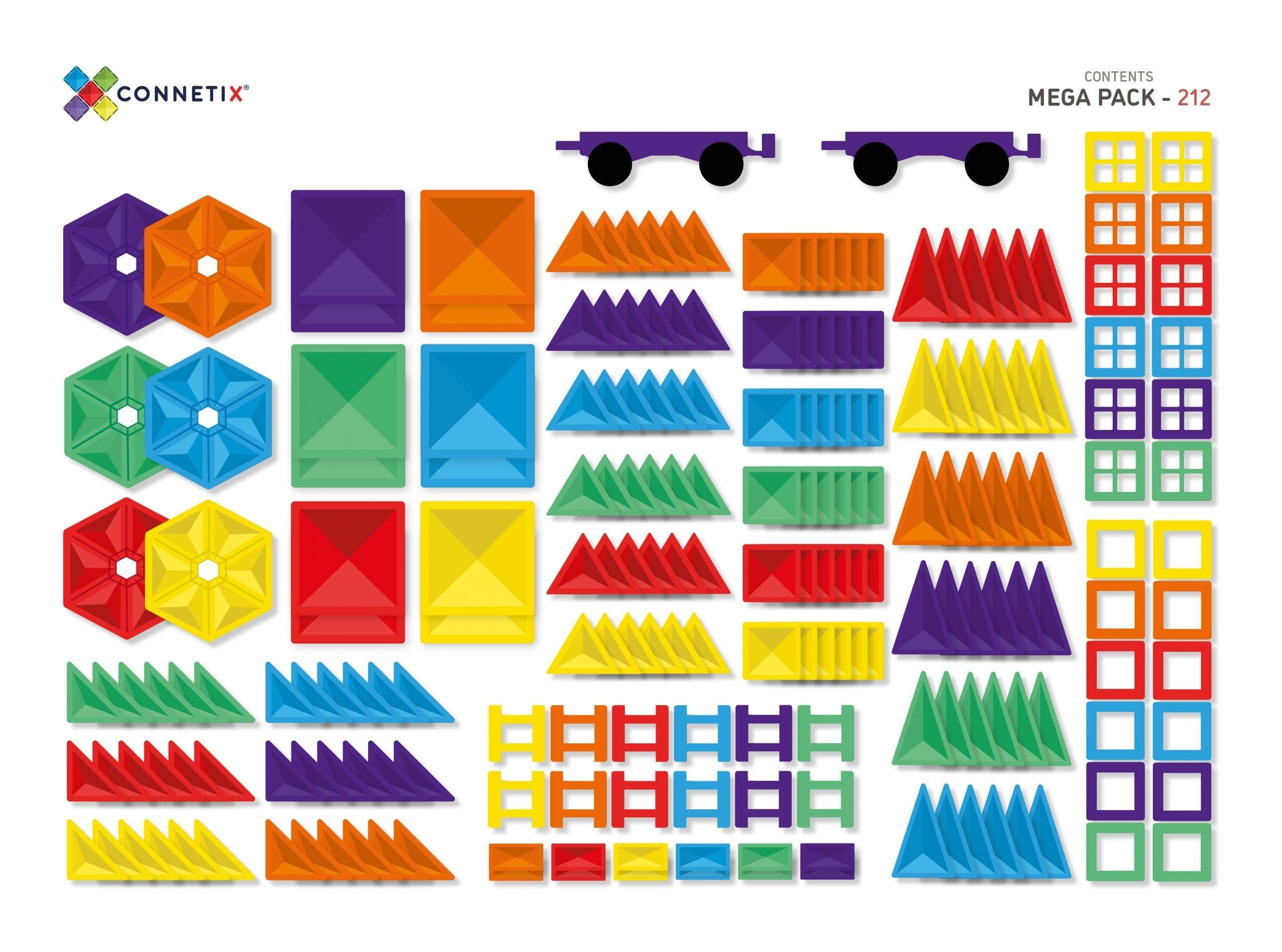 Connetix Tiles 212 Piece Mega Pack - Why and Whale