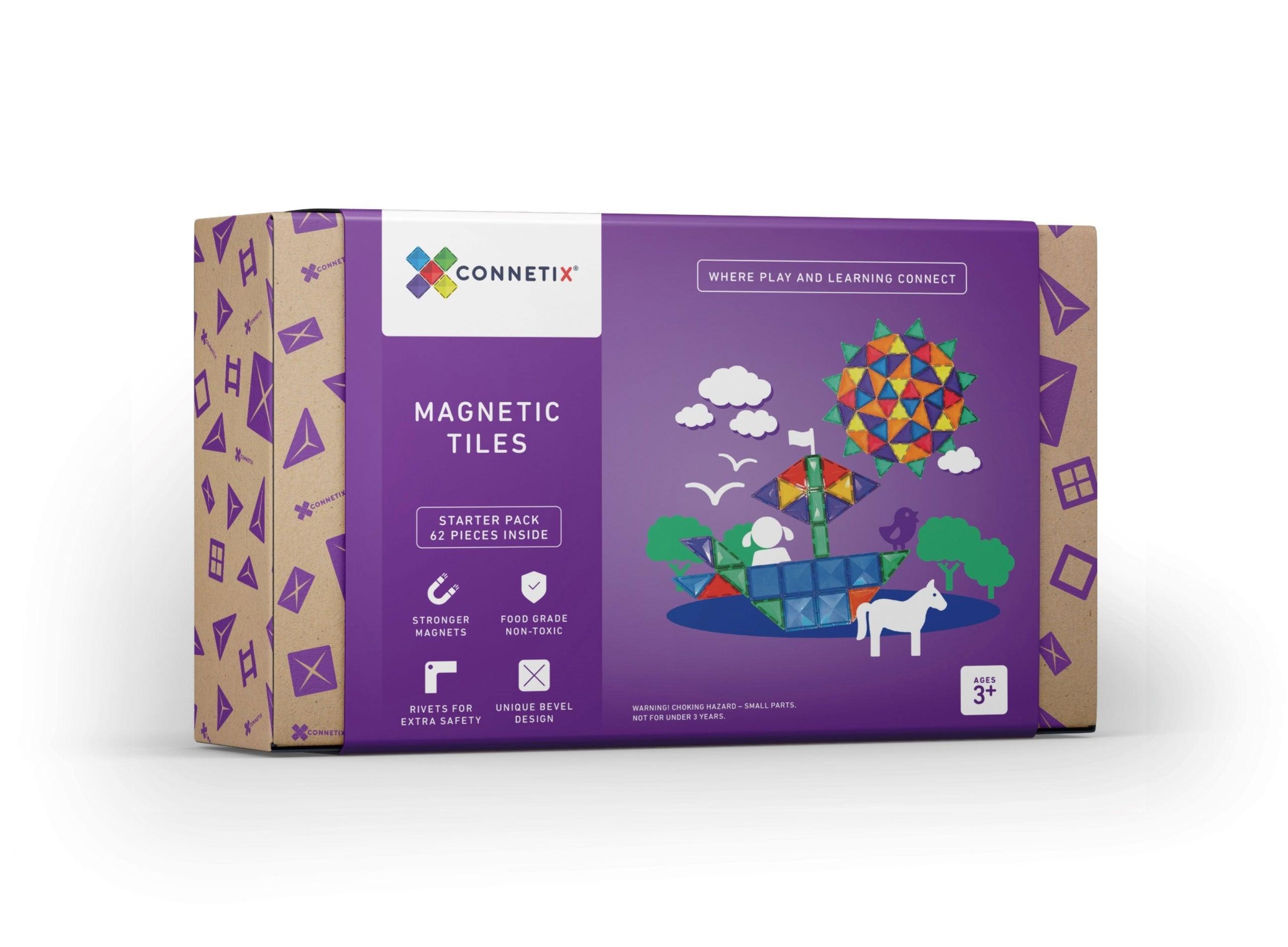 Connetix Tiles 62 Piece Set Starter Pack - Why and Whale