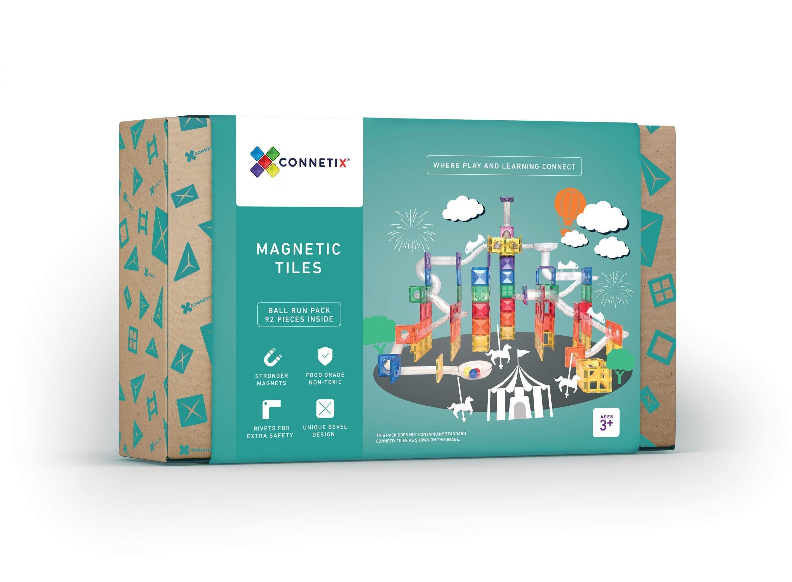 Connetix Tiles 92pc Ball Run Expansion Pack - Why and Whale