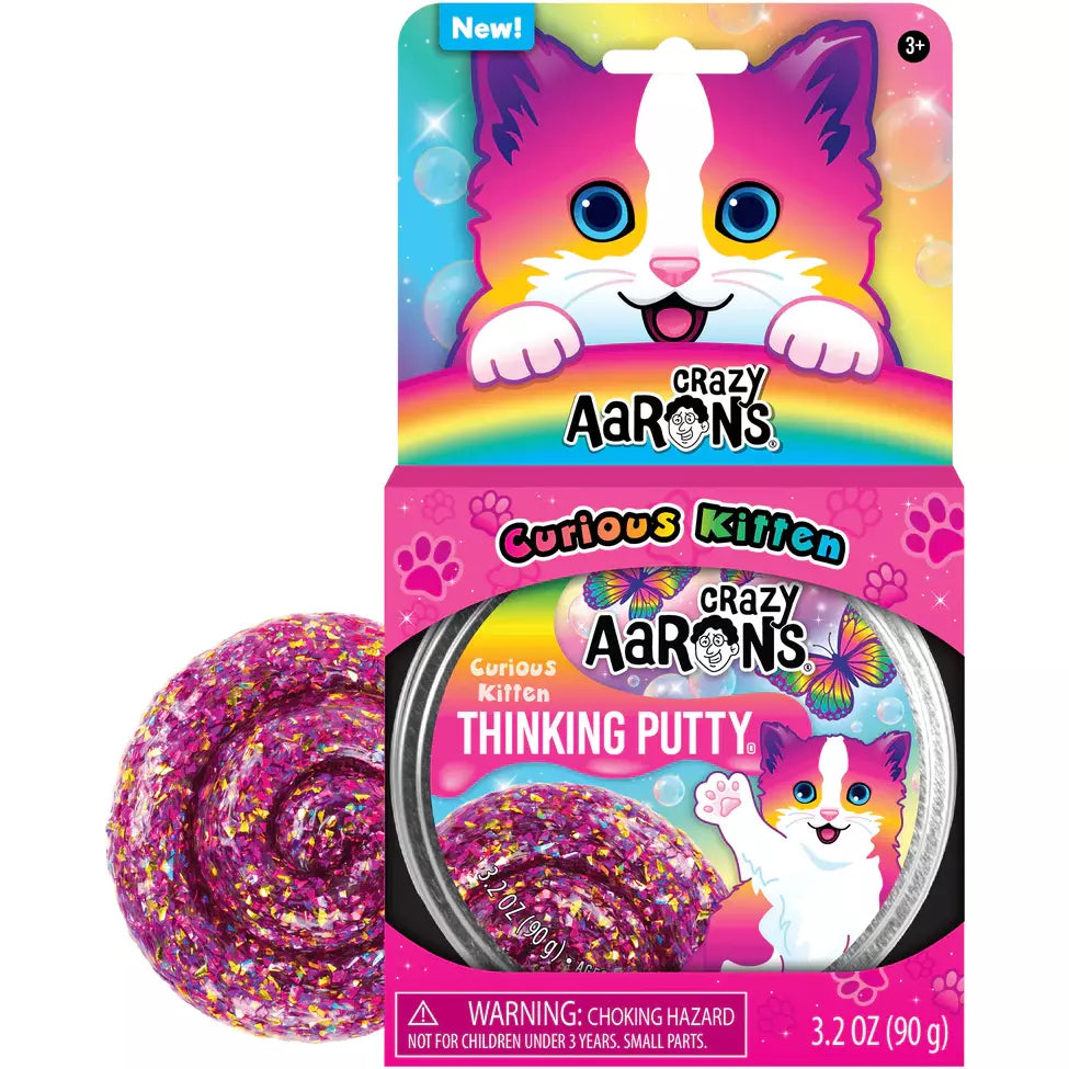 Crazy Aaron's Putty Pets -- Curious Kitten - Why and Whale