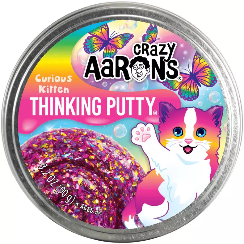 Crazy Aaron's Putty Pets -- Curious Kitten - Why and Whale