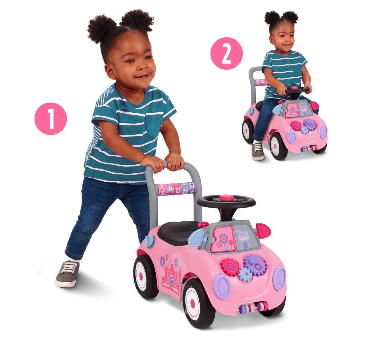 Creativity Car: Pink Ride-On Push Car