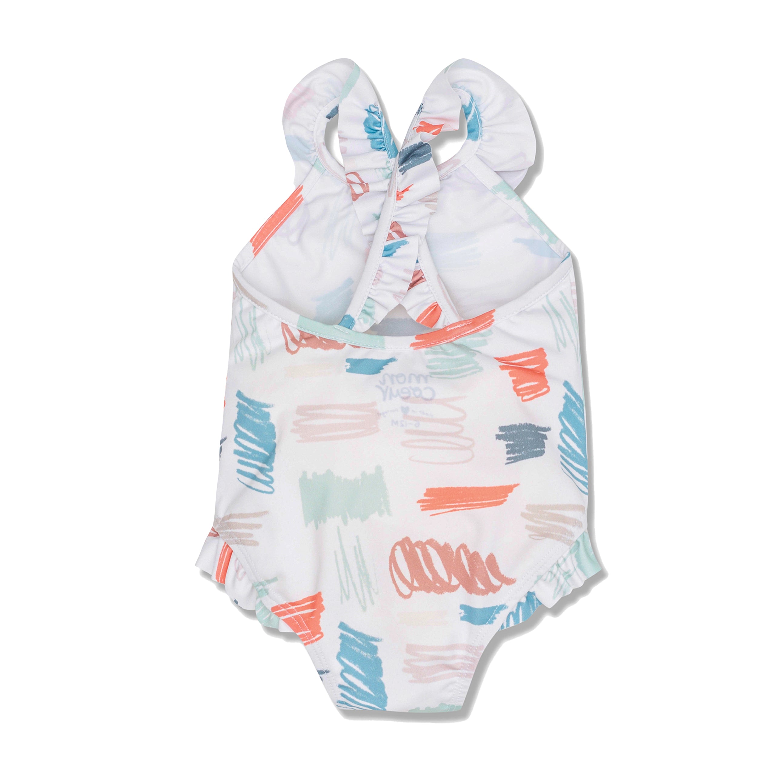 Scribble Baby Swimsuit - Natural / Scribble