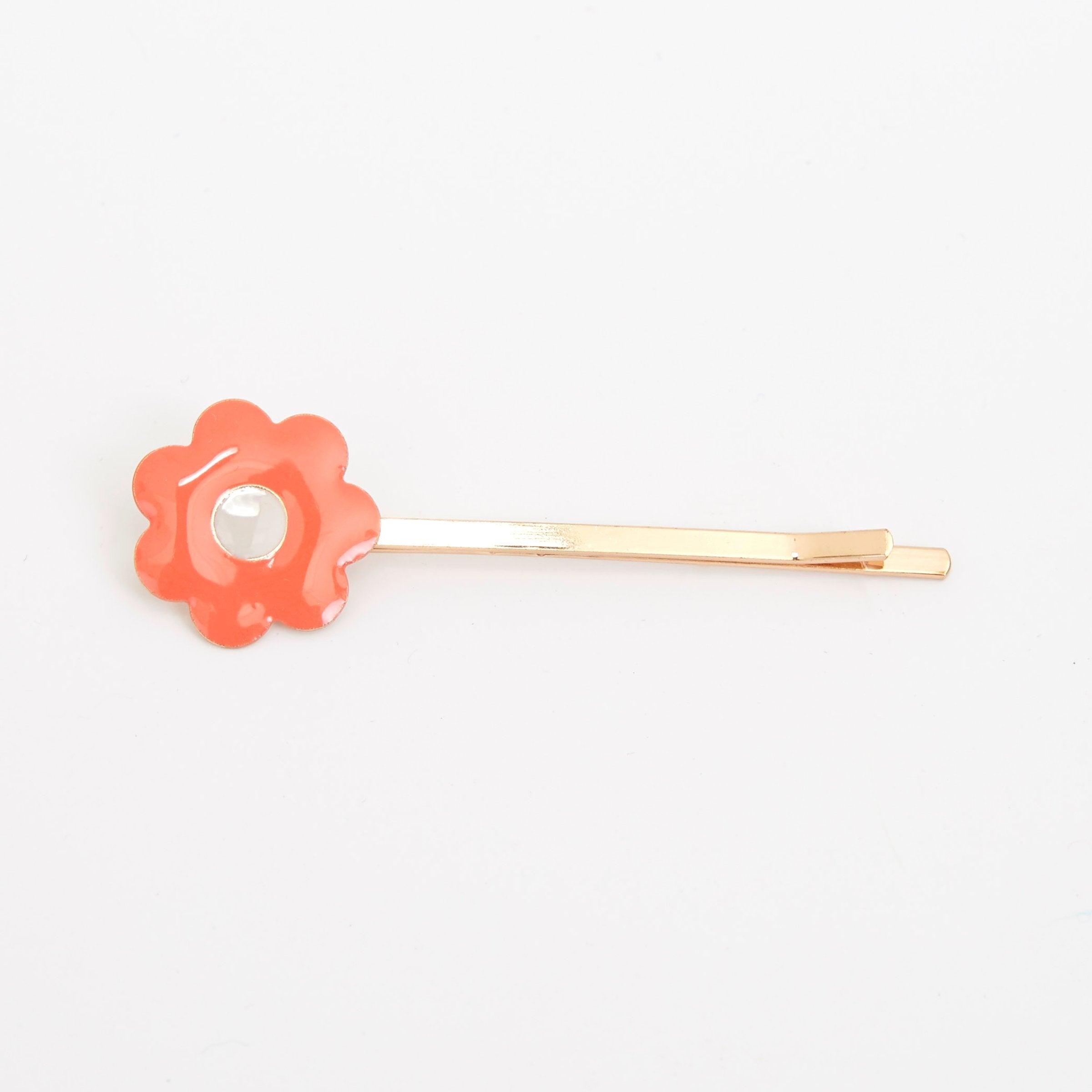 Daisy Enamel Hair Slides (x 6) - Why and Whale