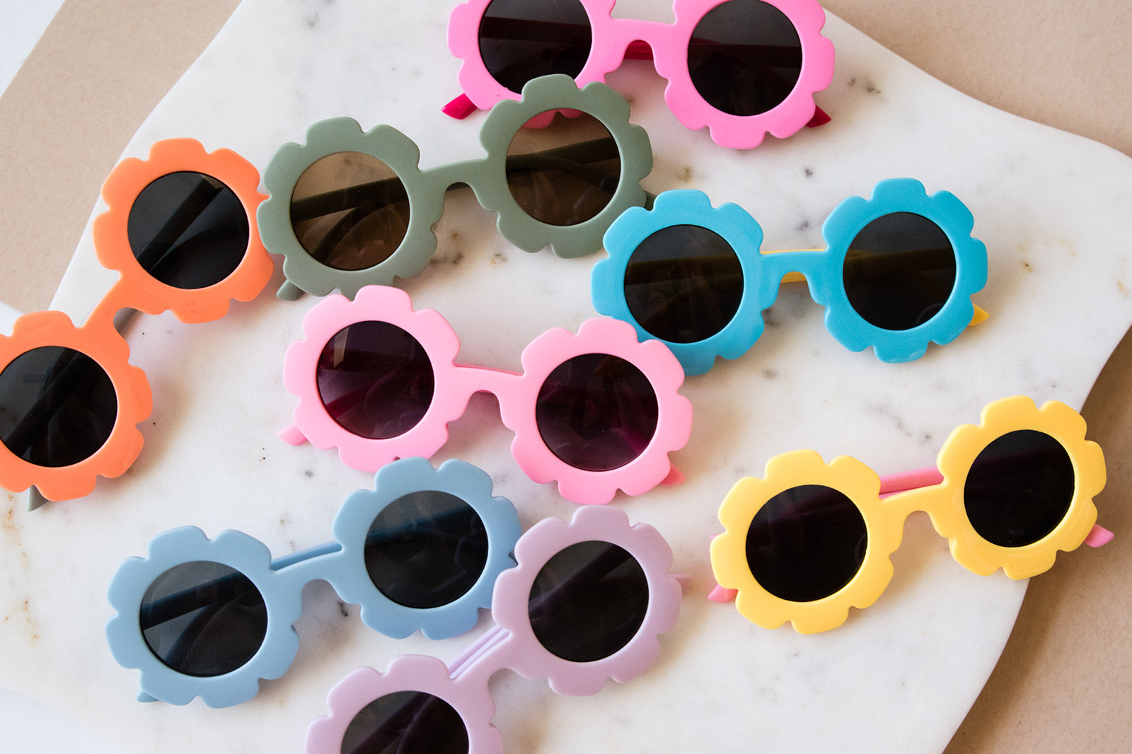 Toddler & Kid Daisy Sunglasses - Blue & Yellow