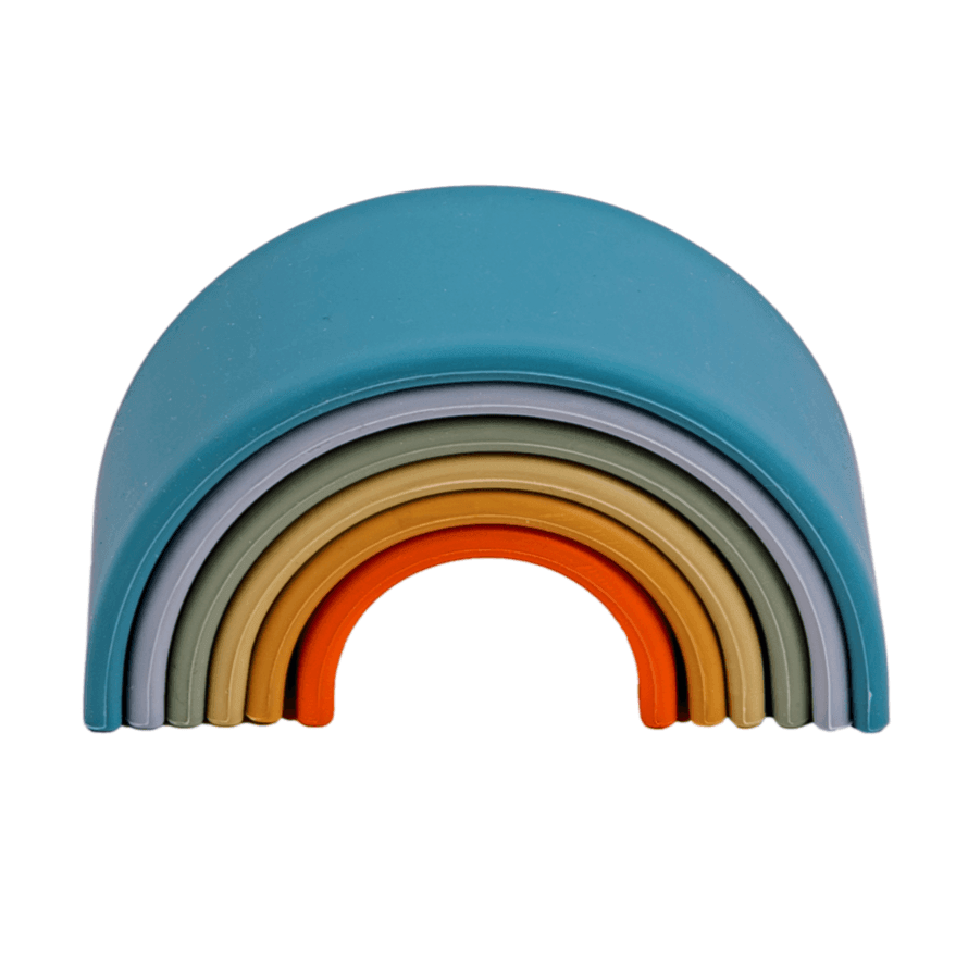 dëna Rainbow Silicone Toy, Nature - Why and Whale