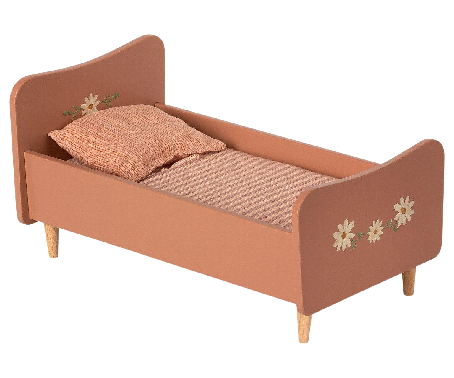 Wooden Bed, Miniature - Rose