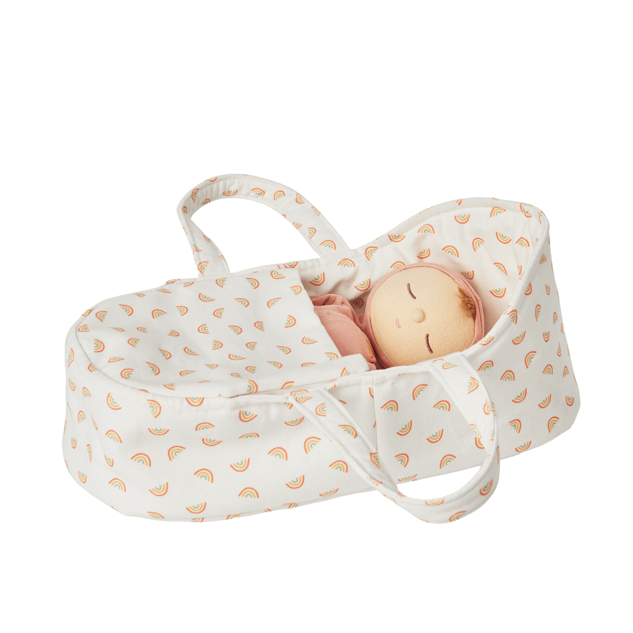 Dinkum Dolls Carry Cot Rainbow Print - Why and Whale