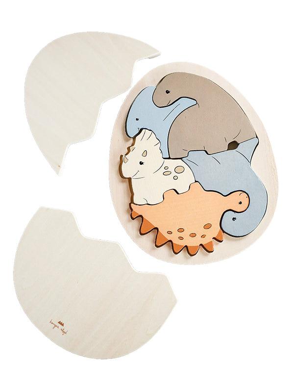 dinosaur egg wood puzzle - Why and Whale