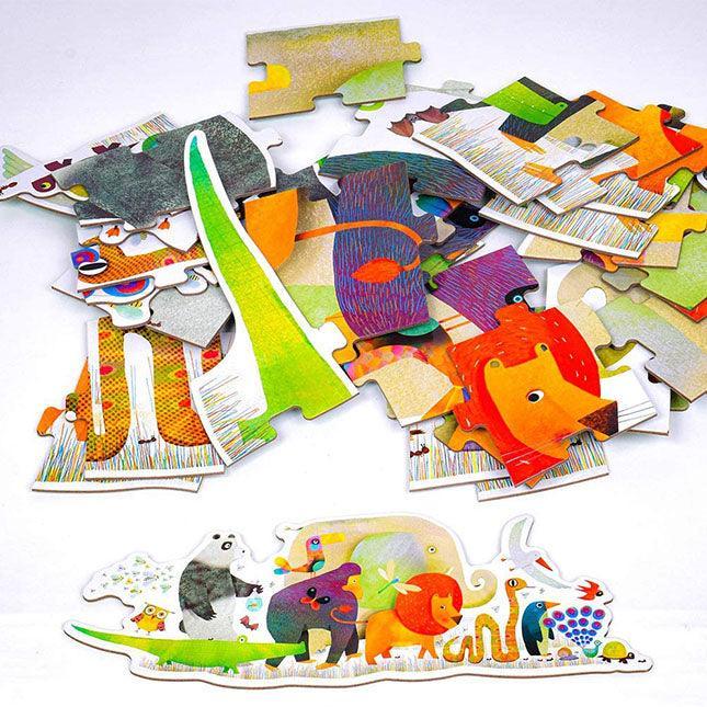 Djeco Animal Parade Giant Floor Puzzle 36 pc - Why and Whale