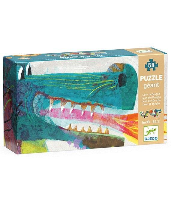 Djeco Leon The Dragon 58-Piece Giant Floor Jigsaw Puzzle - Why and Whale