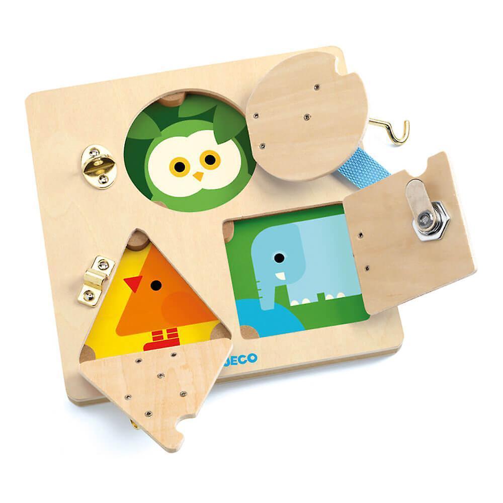Djeco LockBasic Wooden Puzzle - Why and Whale