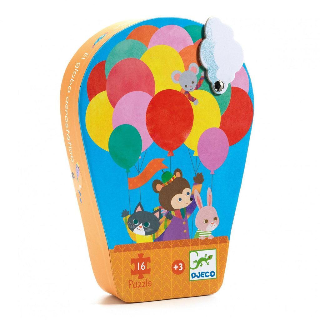 Djeco Mini the Hot Air Balloon 16 Piece Jigsaw Puzzle - Why and Whale