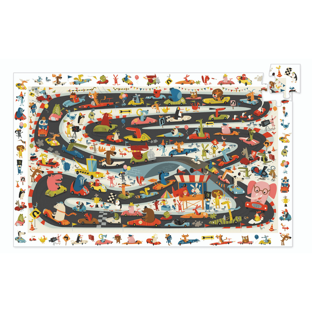 Djeco Puzzle Observation Automobile Rally - Why and Whale