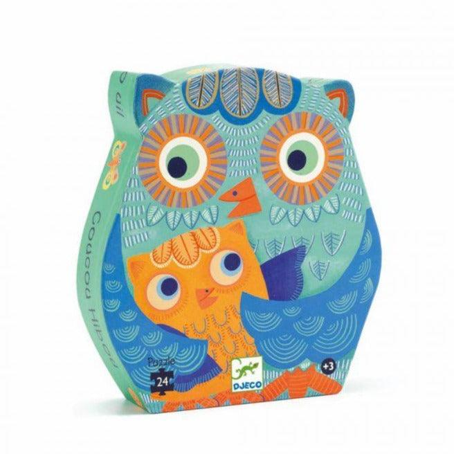 Djeco Silhouettes Hello Owl Puzzle - Why and Whale