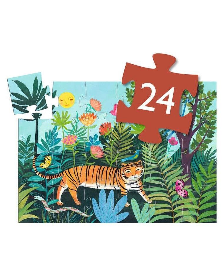 Djeco The Tiger's Walk 24 Piece Puzzle - Why and Whale