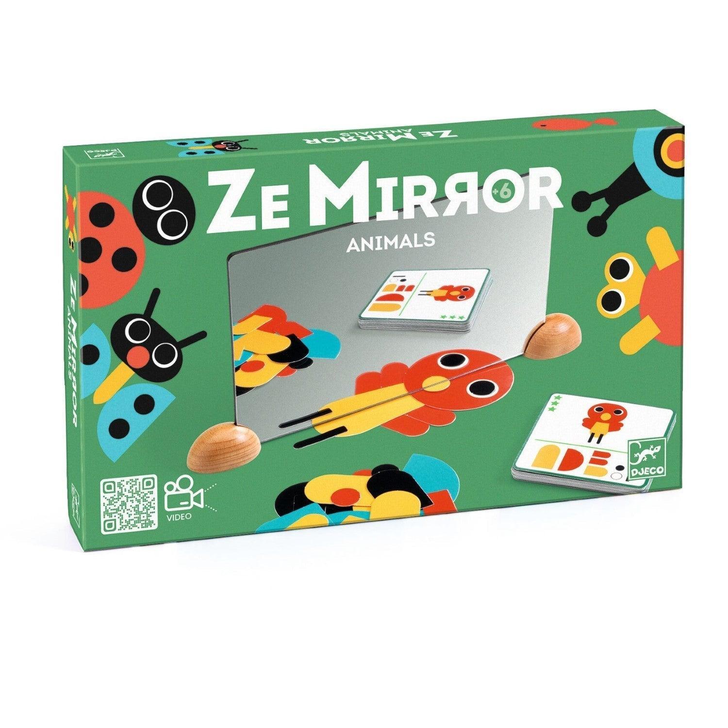 Djeco Ze Mirror Animals Wooden Complete the Reflection Activity - Why and Whale