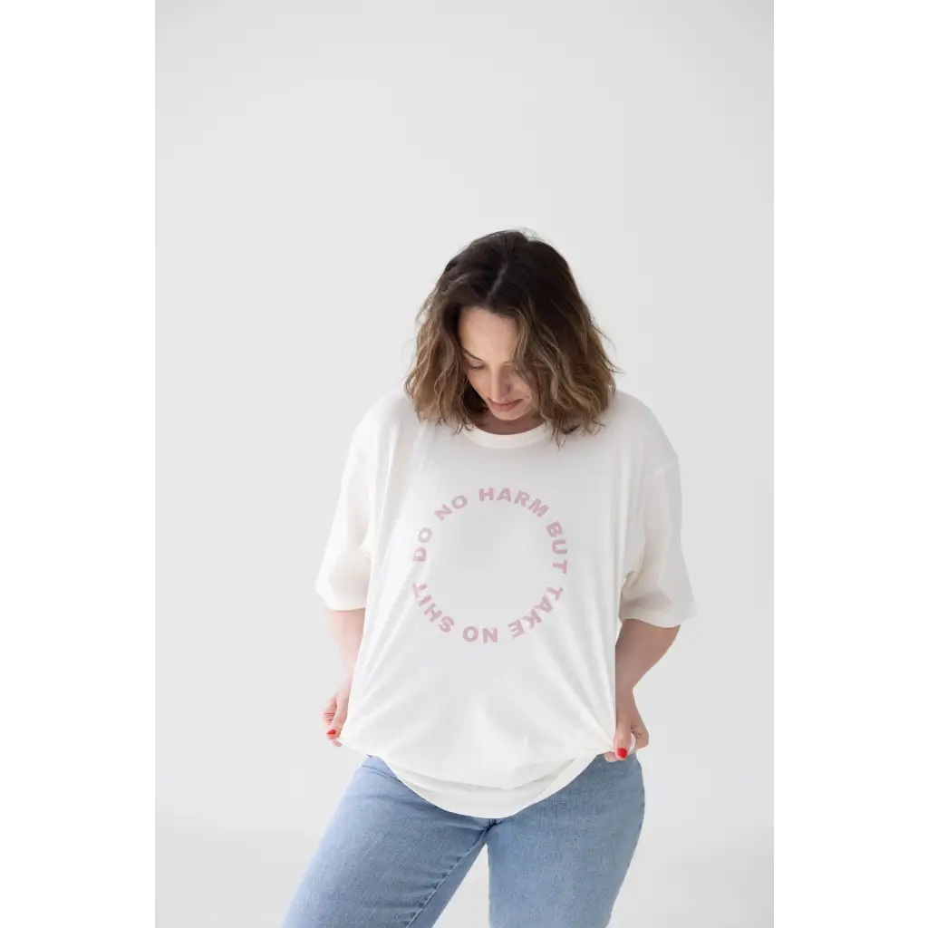 Do No Harm, Take No Shit Relaxed Women's Graphic Tee