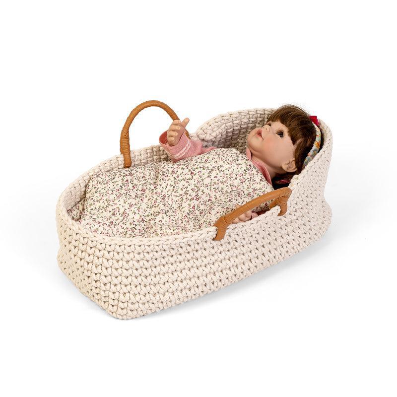 Doll Hand Knit Carrycot Bassinet - Why and Whale