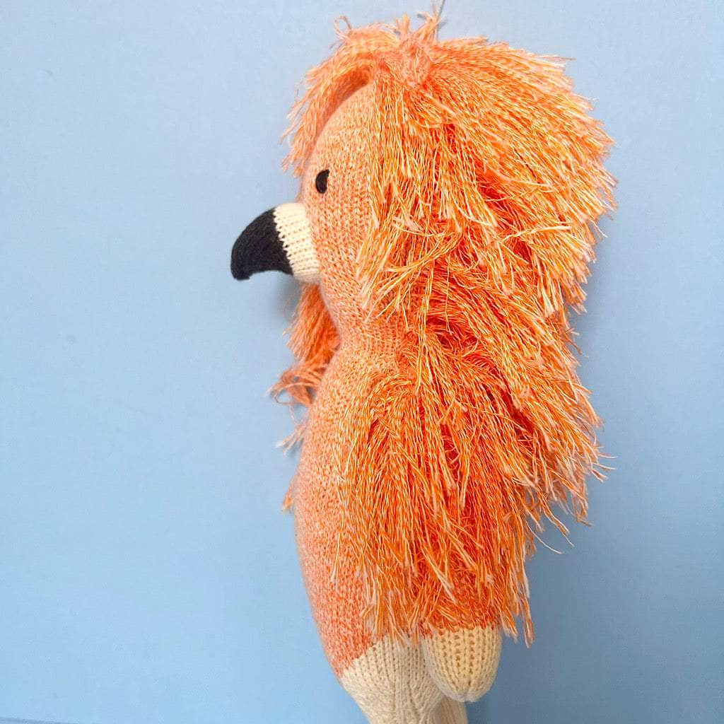 Organic Knit Doll, Franny Flamingo