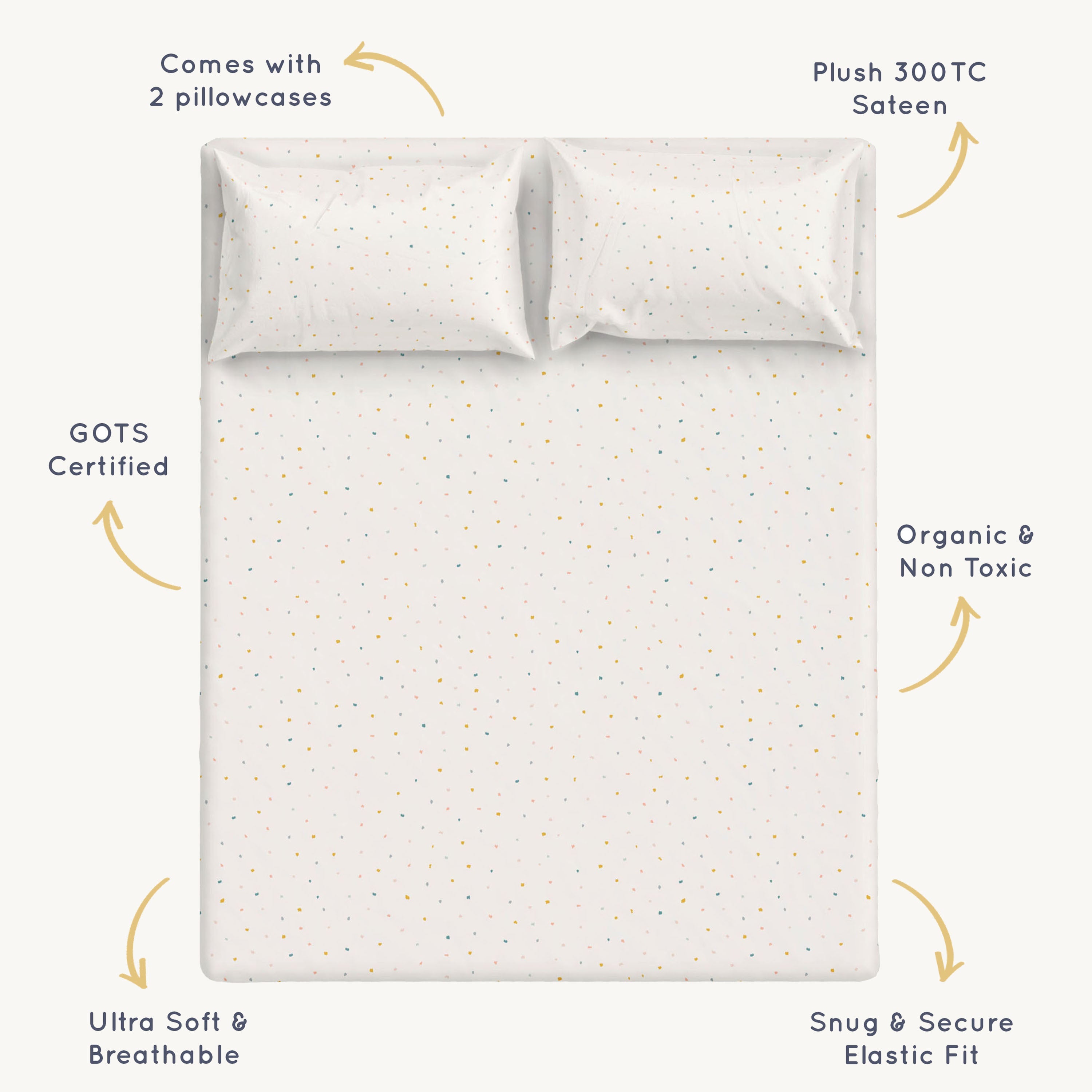 Organic Cotton Sheet Set - Dotty