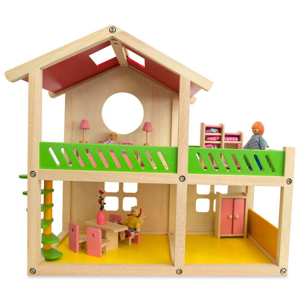 Wooden Dollhouse 18.5 Inches