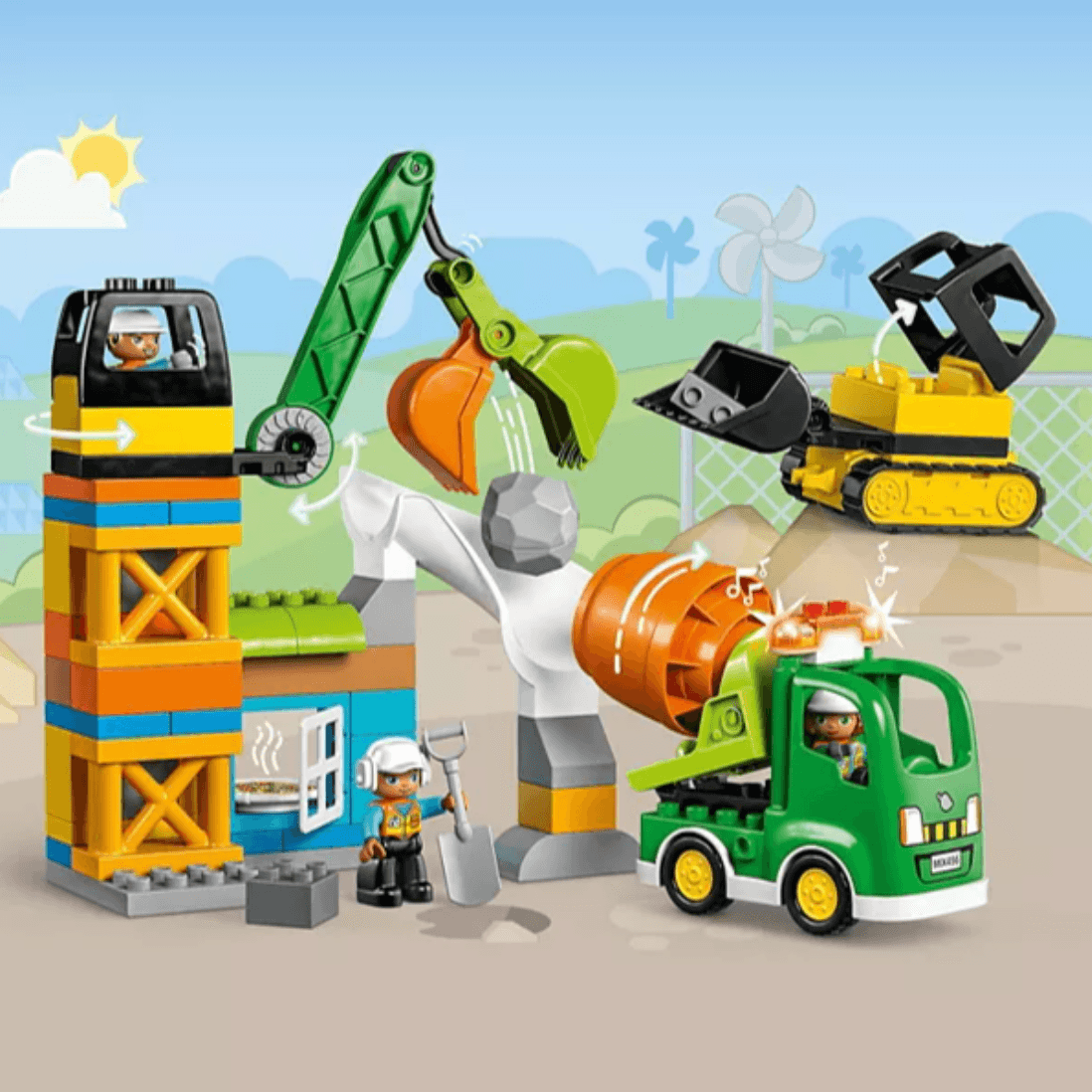Duplo Town Construction Site Building Toy Set - Why and Whale
