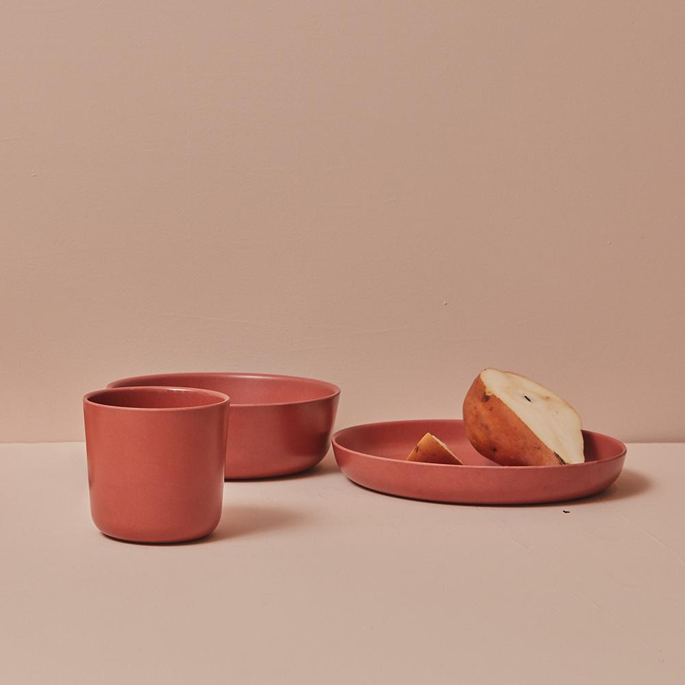 Bamboo Small Cup - 4 Piece Set Terracotta