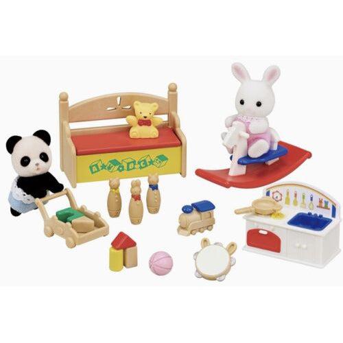 Calico Critters Baby's Toy Box - Snow Rabbit & Panda!
